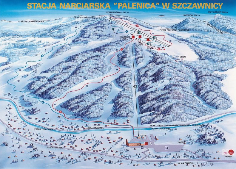 Palenica trasy narciarskie mapa